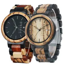 beautifully crafted wooden watch